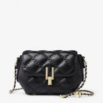 Sac à main matelassé noir en cuir véritable – Élégance chic et compacte - Vignette | Sacs pour tous