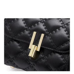 Sac à main matelassé noir en cuir véritable – Élégance chic et compacte - Vignette | Sacs pour tous