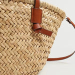 Sac à main paille tressée bohème – Élégant & naturel - Vignette | Sacs pour tous