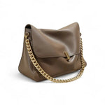 Grand sac à rabat souple en cuir véritable – Élégance intemporelle et look moderne - Vignette | Sacs pour tous