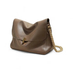 Grand sac à rabat souple en cuir véritable – Élégance intemporelle et look moderne - Vignette | Sacs pour tous