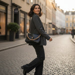 Grand sac à rabat souple en cuir véritable – Élégance intemporelle et look moderne - Vignette | Sacs pour tous