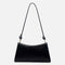 Sac baguette en cuir noir pour femme
