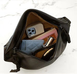 Sac banane femme cuir synthétique noir – Élégant et pratique - Vignette | Sacs pour tous