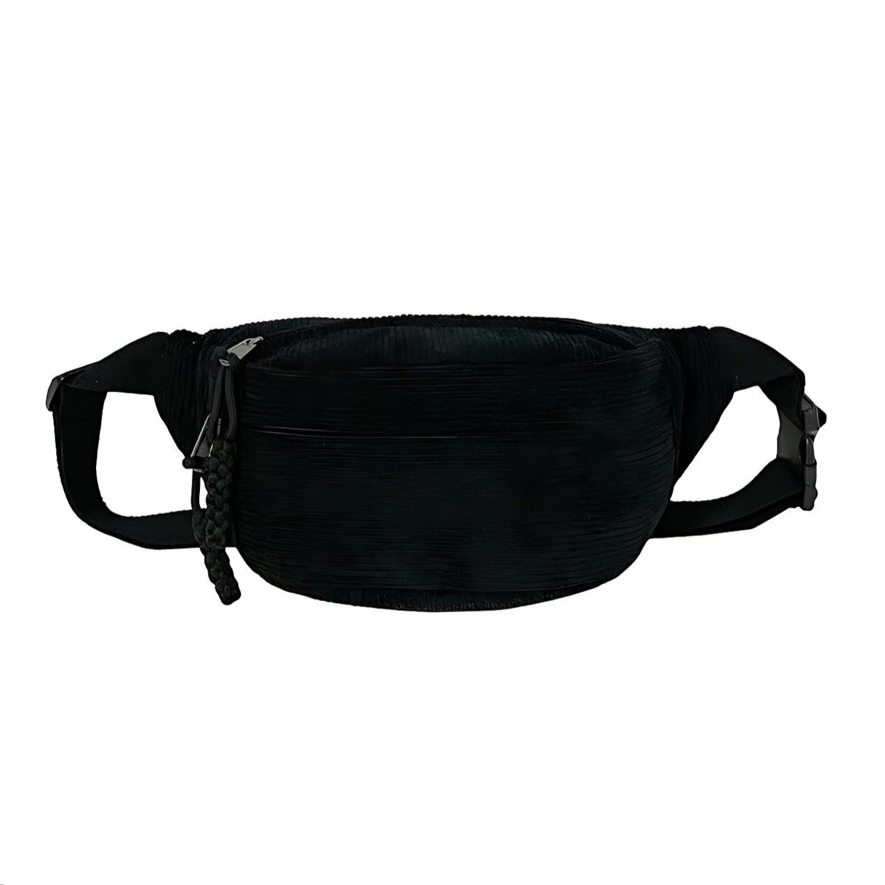 Sac banane femme en velours côtelé noir élégant et pratique