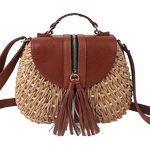 Sac à bandoulière bohème en paille – Élégance tressée et style naturel - Vignette | Sacs pour tous