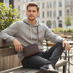 Sac bandoulière en cuir de vachette – compact et élégant - Vignette | Sacs pour tous