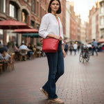 Sac à bandoulière cuir véritable femme – Élégance & praticité - Vignette | Sacs pour tous