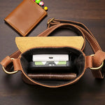 Sac bandoulière homme cuir véritable – Compact, rétro et pratique - Vignette | Sacs pour tous