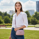 Petit sac bandoulière en cuir véritable – Violet & Bleu - Vignette | Sacs pour tous