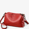 Sac bandoulière femme en cuir rouge, vue de face