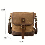 Sac bandoulière homme toile cirée et cuir – look vintage et usage quotidien - Vignette | Sacs pour tous