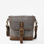 Sac bandoulière homme toile cirée et cuir – look vintage et usage quotidien - Vignette | Sacs pour tous