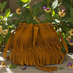 Sac bourse à franges en cuir synthétique - Vignette | Sacs pour tous