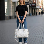 Sac cabas blanc – Bandoulière amovible - Vignette | Sacs pour tous