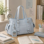 Sac cabas bleu – Bandoulière amovible - Vignette | Sacs pour tous