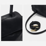 Sac cabas cuir pleine fleur noir femme avec rabat - Vignette | Sacs pour tous