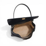 Sac cabas cuir pleine fleur noir femme avec rabat - Vignette | Sacs pour tous