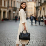 Sac cabas cuir pleine fleur femme – effet croco élégant - Vignette | Sacs pour tous