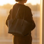 Sac cabas femme en cuir véritable – élégant et spacieux - Vignette | Sacs pour tous