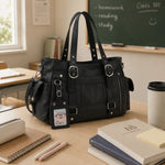 Sac cabas noir grande capacité – Bandoulière amovible - Vignette | Sacs pour tous
