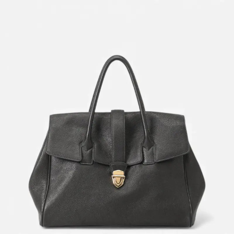 Sac cabas noir présenté de face sur fond blanc