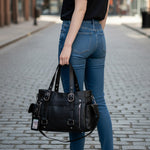 Sac cabas noir grande capacité – Bandoulière amovible - Vignette | Sacs pour tous