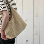 Sac cabas paille femme beige – grand format épaule - Vignette | Sacs pour tous