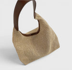 Sac cabas paille femme beige – grand format épaule - Vignette | Sacs pour tous