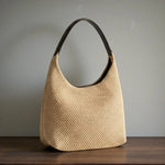 Sac cabas paille femme beige – grand format épaule - Vignette | Sacs pour tous