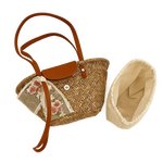 Sac cabas en rotin tressé à rabat - Vignette | Sacs pour tous