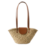 Sac cabas en rotin tressé à rabat - Vignette | Sacs pour tous