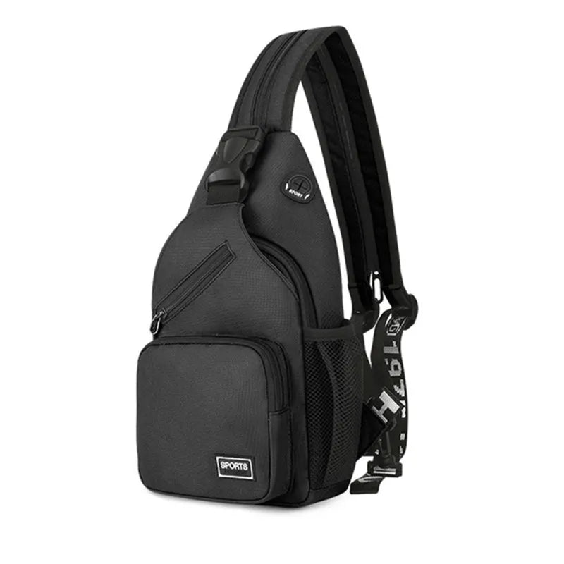 Sac convertible 2-en-1 noir unisexe avec poche avant et bandoulière réglable