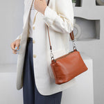 Sac à bandoulière femme cuir véritable – Élégant et pratique - Vignette | Sacs pour tous