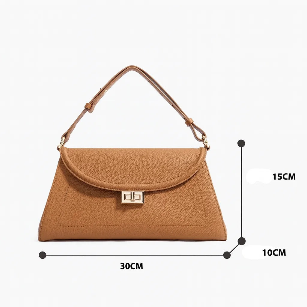 Dimensions du sac en cuir camel modèle 30×10×15 cm