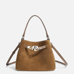 Sac à bandoulière en cuir suédé véritable pour femme - Vignette | Sacs pour tous