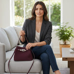 Sac à bandoulière en cuir suédé véritable pour femme - Vignette | Sacs pour tous