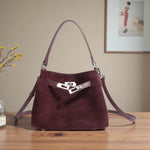 Sac à bandoulière en cuir suédé véritable pour femme - Vignette | Sacs pour tous