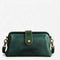 Sac en cuir véritable vert vu de face
