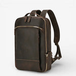 Sac à dos cuir véritable 15,6 pouces – Vintage & professionnel - Vignette | Sacs pour tous