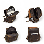 Sac à dos homme en cuir de vachette  rétro urbain 20L - Vignette | Sacs pour tous