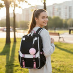Sac à dos scolaire fille avec port USB – Collège & primaire - Vignette | Sacs pour tous