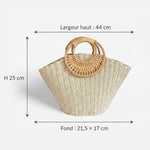 Sac en herbe tissée à la main – anse ronde et charme naturel - Vignette | Sacs pour tous