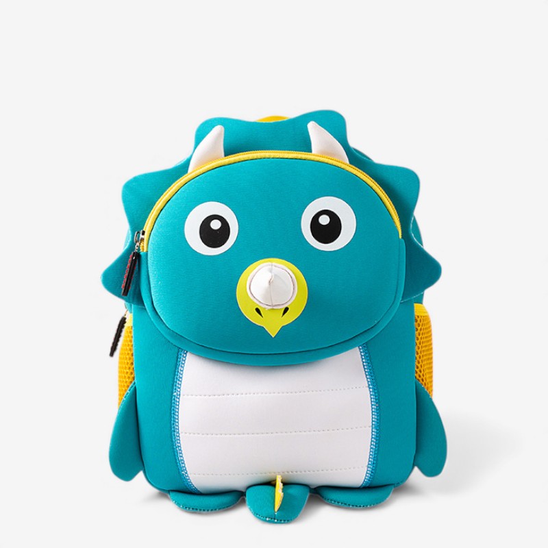 Sac à dos enfant triceratops vu de face