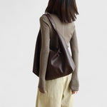 Sac épaule femme en cuir marron – souple et spacieux - Vignette | Sacs pour tous