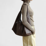 Sac épaule femme en cuir marron – souple et spacieux - Vignette | Sacs pour tous