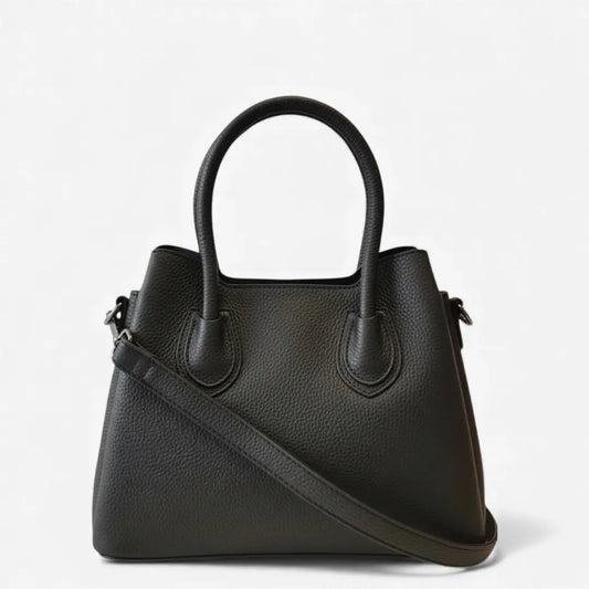Sac femme en cuir de vachette noir vu de face