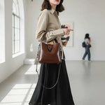 Sac à main cuir femme vintage – élégant et compact - Vignette | Sacs pour tous