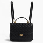 Sac matelassé noir femme – porté main ou sac à dos élégant - Vignette | Sacs pour tous