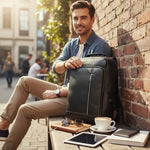 Sac à dos ordinateur cuir noir – élégant et fonctionnel - Vignette | Sacs pour tous